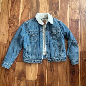 Levi's Blue Sherpa-Lined Jean Jacket Women